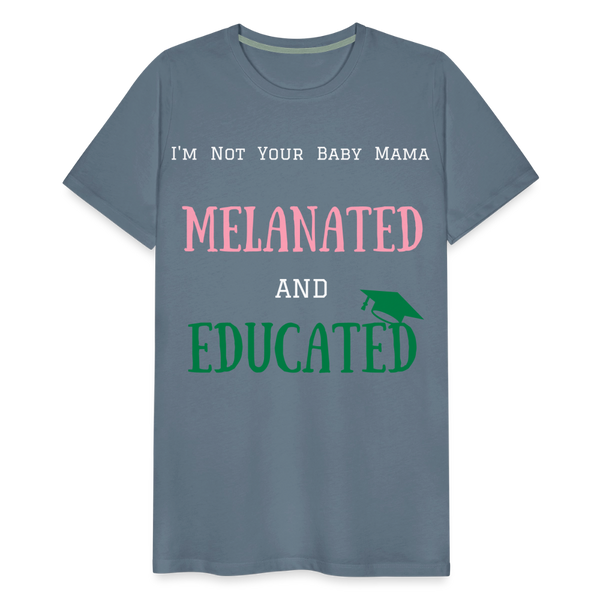 Melanated T Shirt - steel blue
