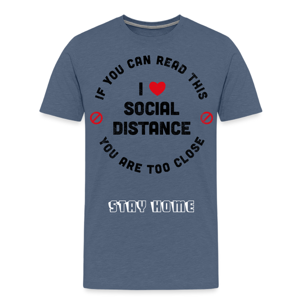 Social Distance - heather blue