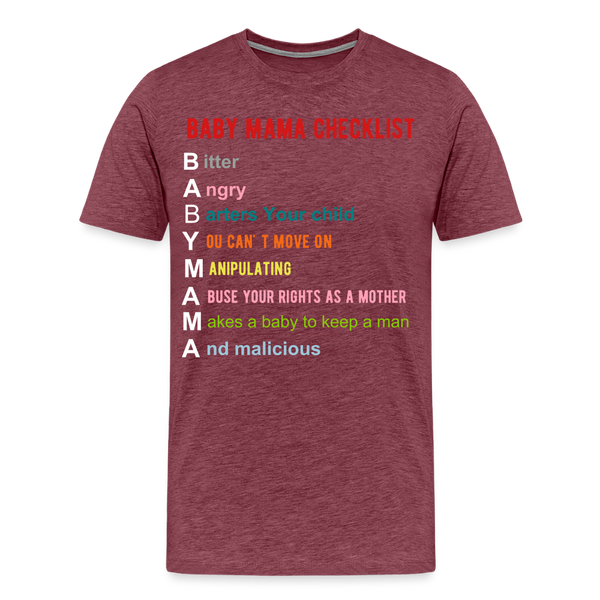 Baby Mama T-Shirt - heather burgundy
