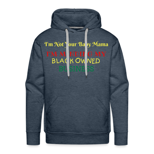 Black Owned Hoodie - heather denim