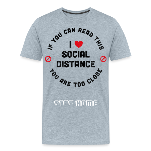 Social Distance - heather ice blue