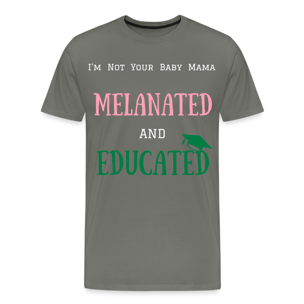 Melanated T Shirt - asphalt gray