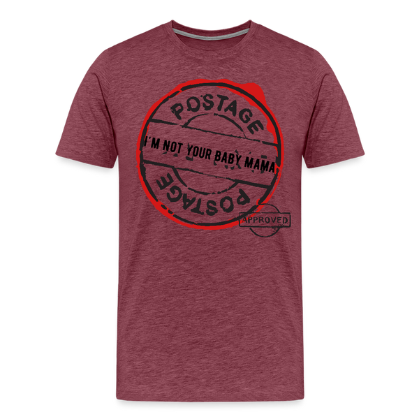 Postage T Shirt - heather burgundy