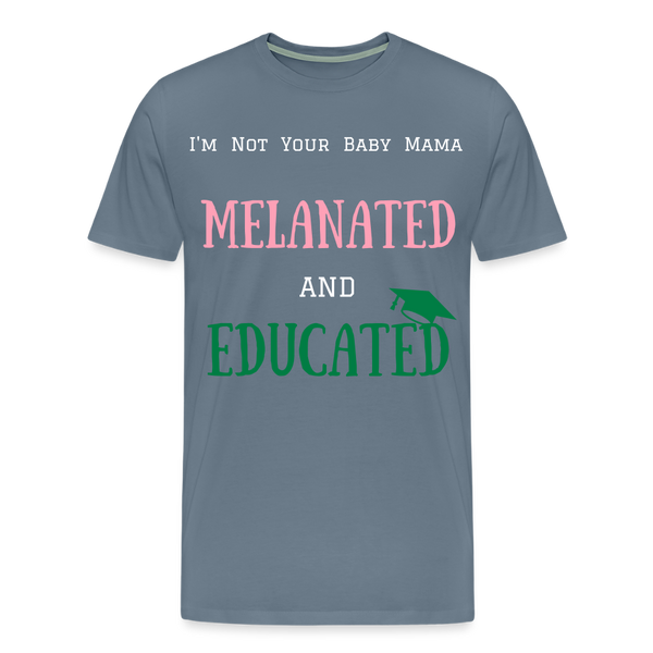 Melanated T Shirt - steel blue
