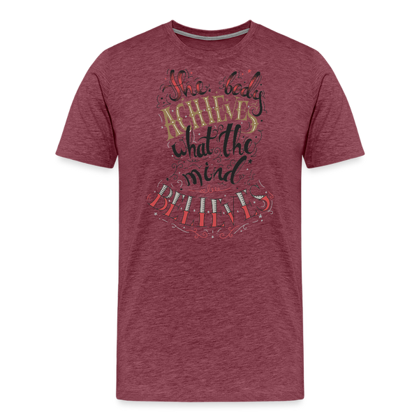 Believe - heather burgundy