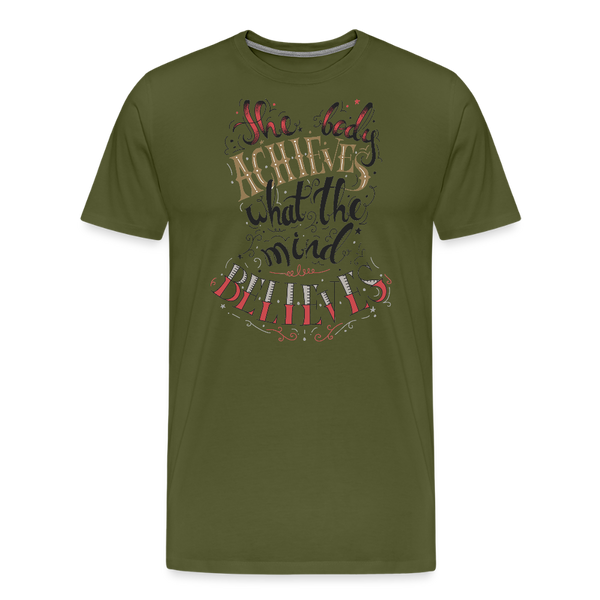 Believe - olive green