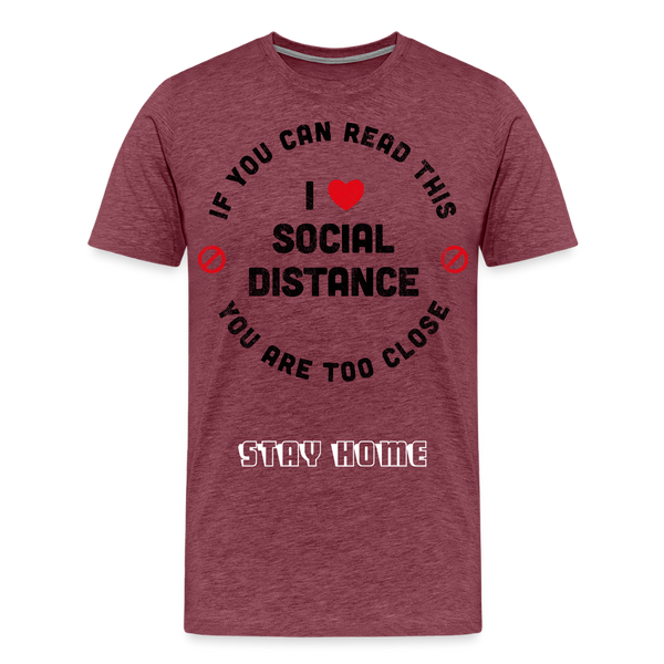 Social Distance - heather burgundy
