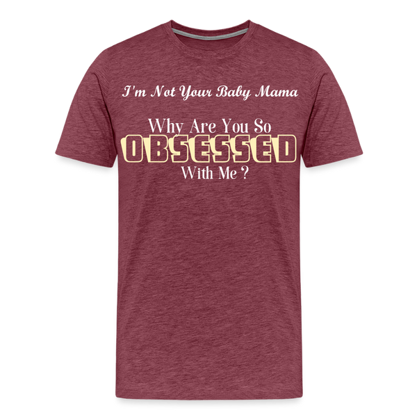 Obsessed T-shirt - heather burgundy